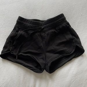 Size 4 black lululemon shorts